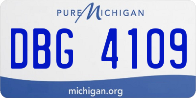 MI license plate DBG4109