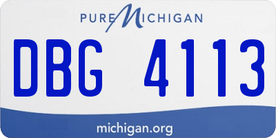 MI license plate DBG4113