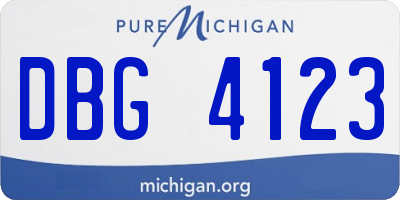 MI license plate DBG4123