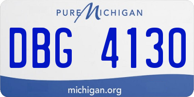 MI license plate DBG4130