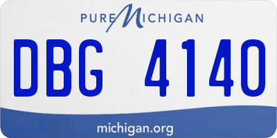 MI license plate DBG4140