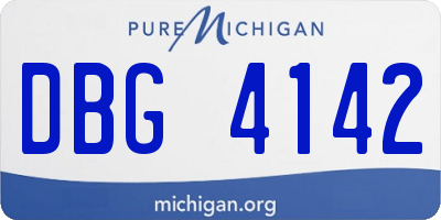 MI license plate DBG4142