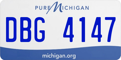 MI license plate DBG4147