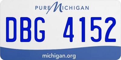 MI license plate DBG4152
