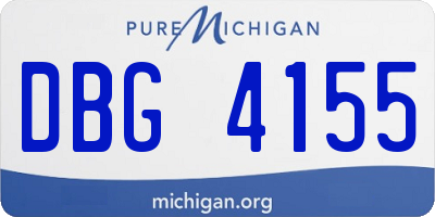 MI license plate DBG4155
