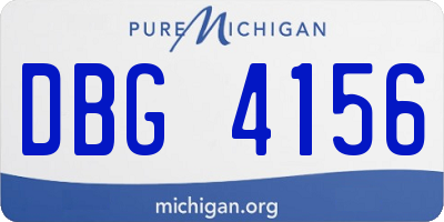 MI license plate DBG4156