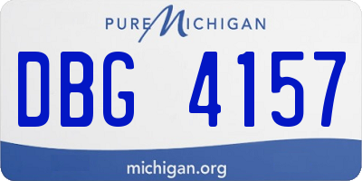 MI license plate DBG4157
