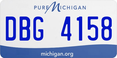 MI license plate DBG4158