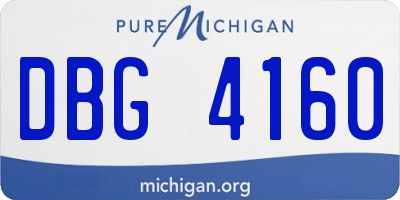 MI license plate DBG4160