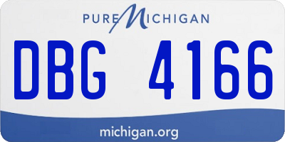 MI license plate DBG4166