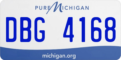MI license plate DBG4168