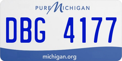 MI license plate DBG4177