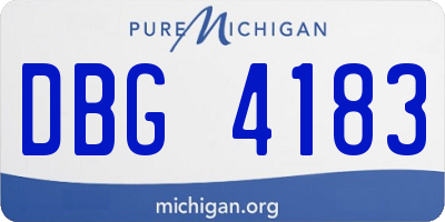 MI license plate DBG4183