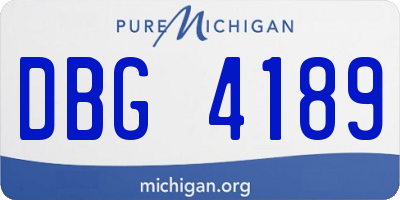 MI license plate DBG4189