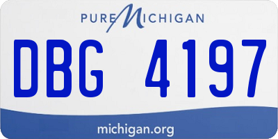 MI license plate DBG4197