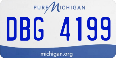 MI license plate DBG4199