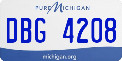 MI license plate DBG4208