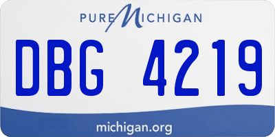 MI license plate DBG4219
