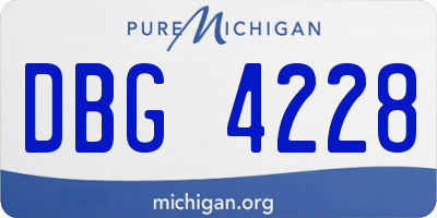 MI license plate DBG4228
