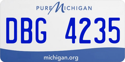MI license plate DBG4235