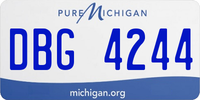 MI license plate DBG4244