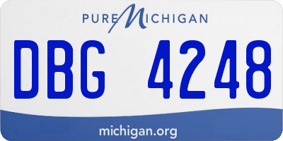 MI license plate DBG4248