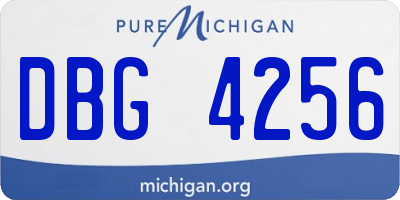 MI license plate DBG4256