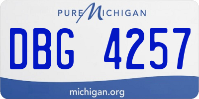 MI license plate DBG4257