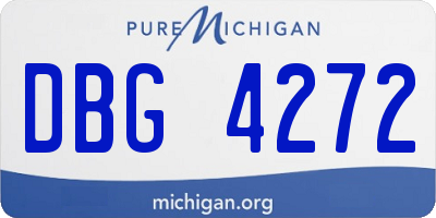 MI license plate DBG4272