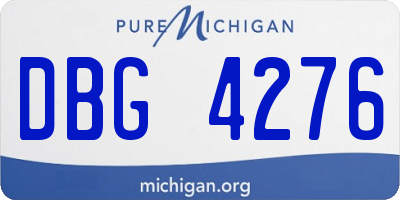 MI license plate DBG4276