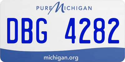 MI license plate DBG4282