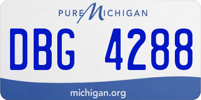 MI license plate DBG4288