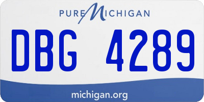 MI license plate DBG4289