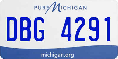MI license plate DBG4291