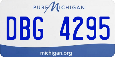 MI license plate DBG4295