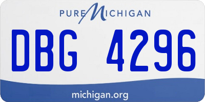 MI license plate DBG4296