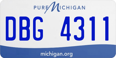 MI license plate DBG4311