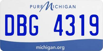 MI license plate DBG4319