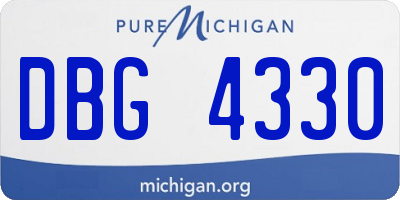 MI license plate DBG4330