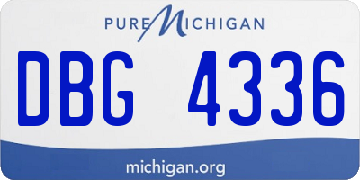 MI license plate DBG4336