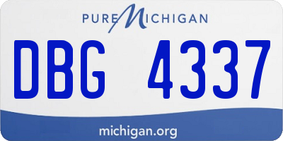 MI license plate DBG4337