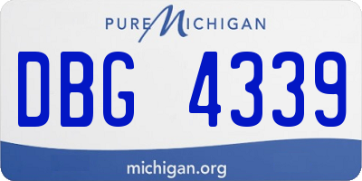 MI license plate DBG4339