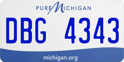 MI license plate DBG4343
