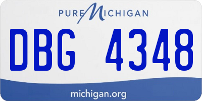 MI license plate DBG4348