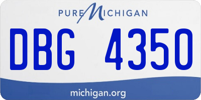 MI license plate DBG4350