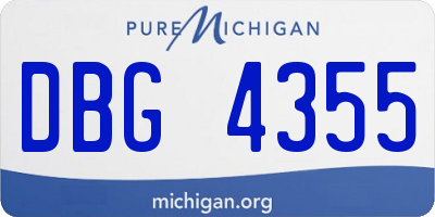 MI license plate DBG4355