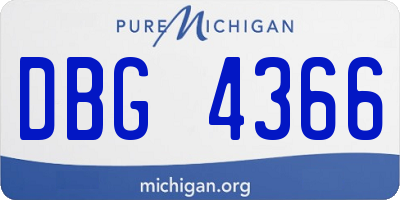 MI license plate DBG4366