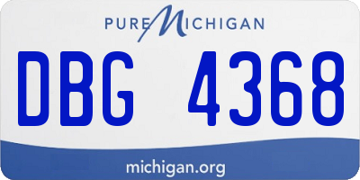 MI license plate DBG4368