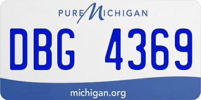 MI license plate DBG4369