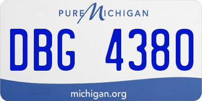 MI license plate DBG4380